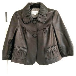Boston Harbour Cropped Leather Jacket